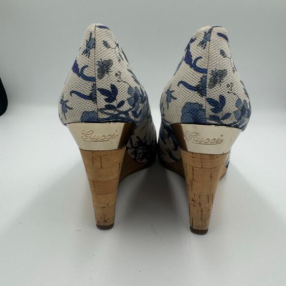 Gucci Flora Wedge Sandals – Size 8.5B - Picture 4 of 6